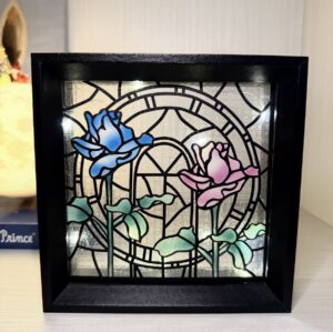 壓克力透明擺台正方形立框15x15cm 黑色