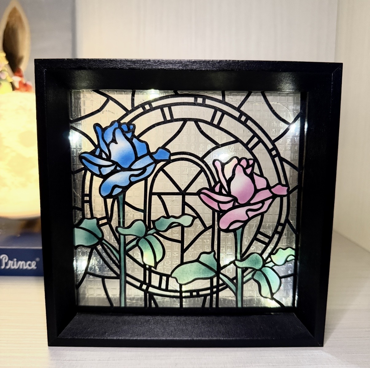 壓克力透明擺台正方形立框15x15cm 黑色