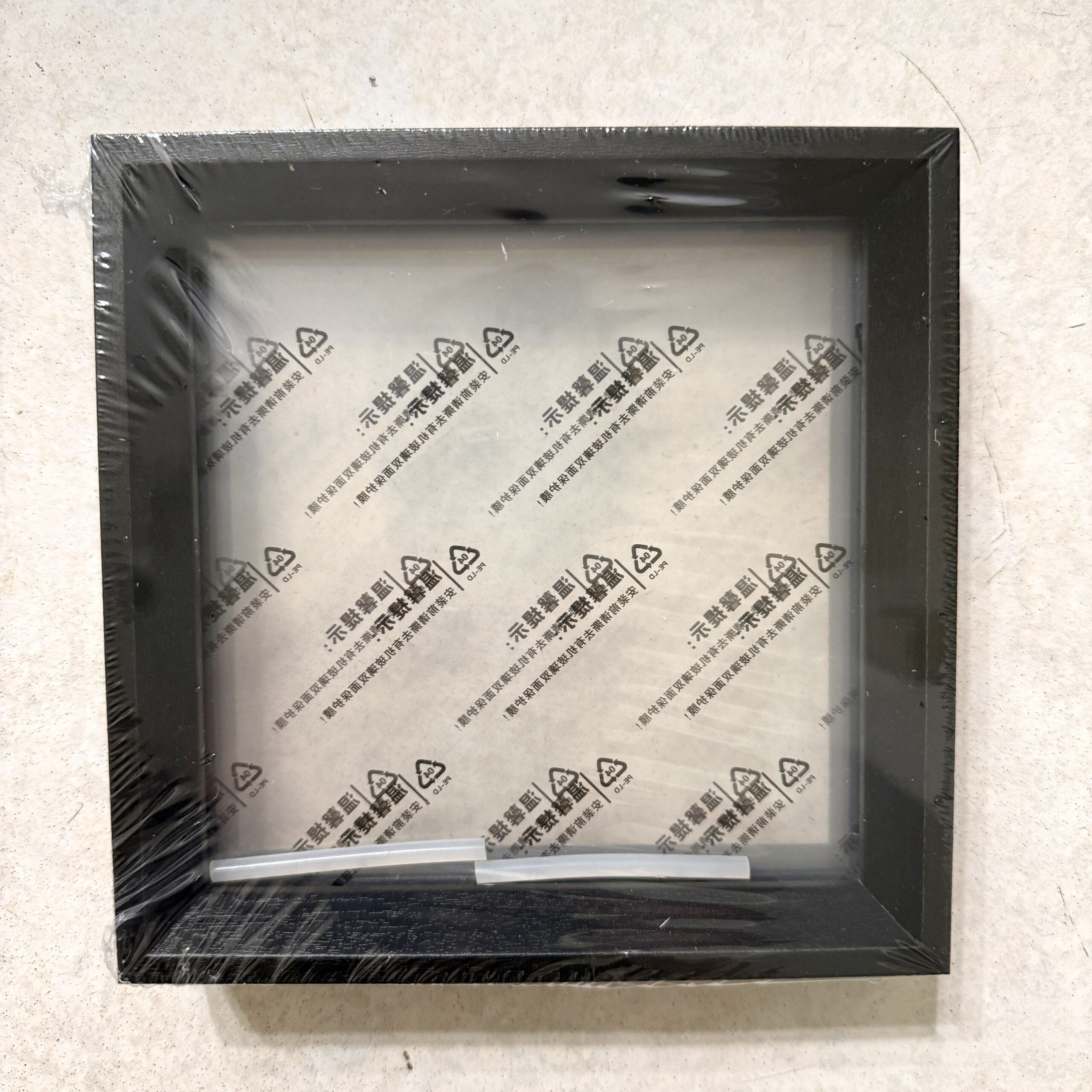 壓克力透明擺台正方形立框15x15cm 黑色