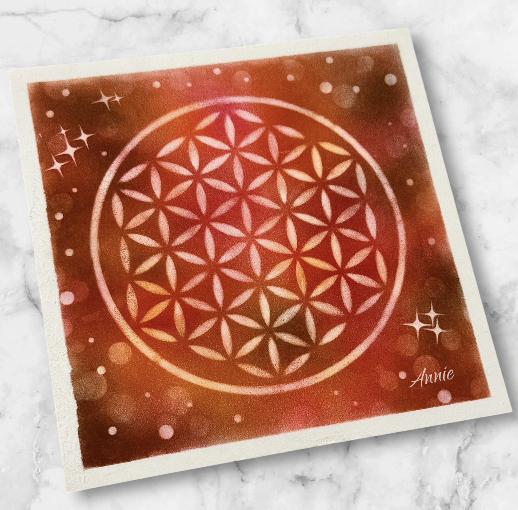 赤焰的祝福-粉彩曼陀羅