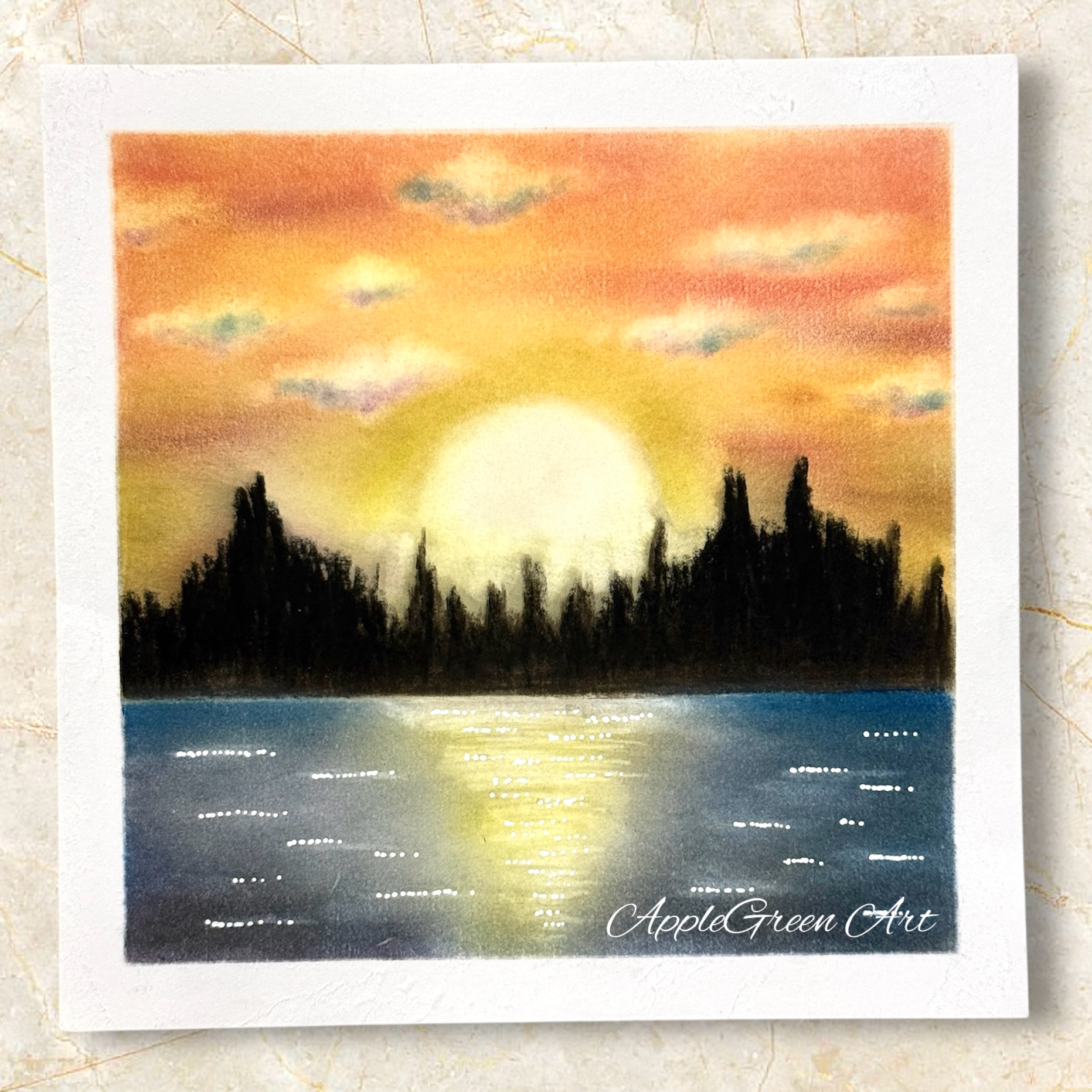 粉彩線上課程黃昏的寧靜時光