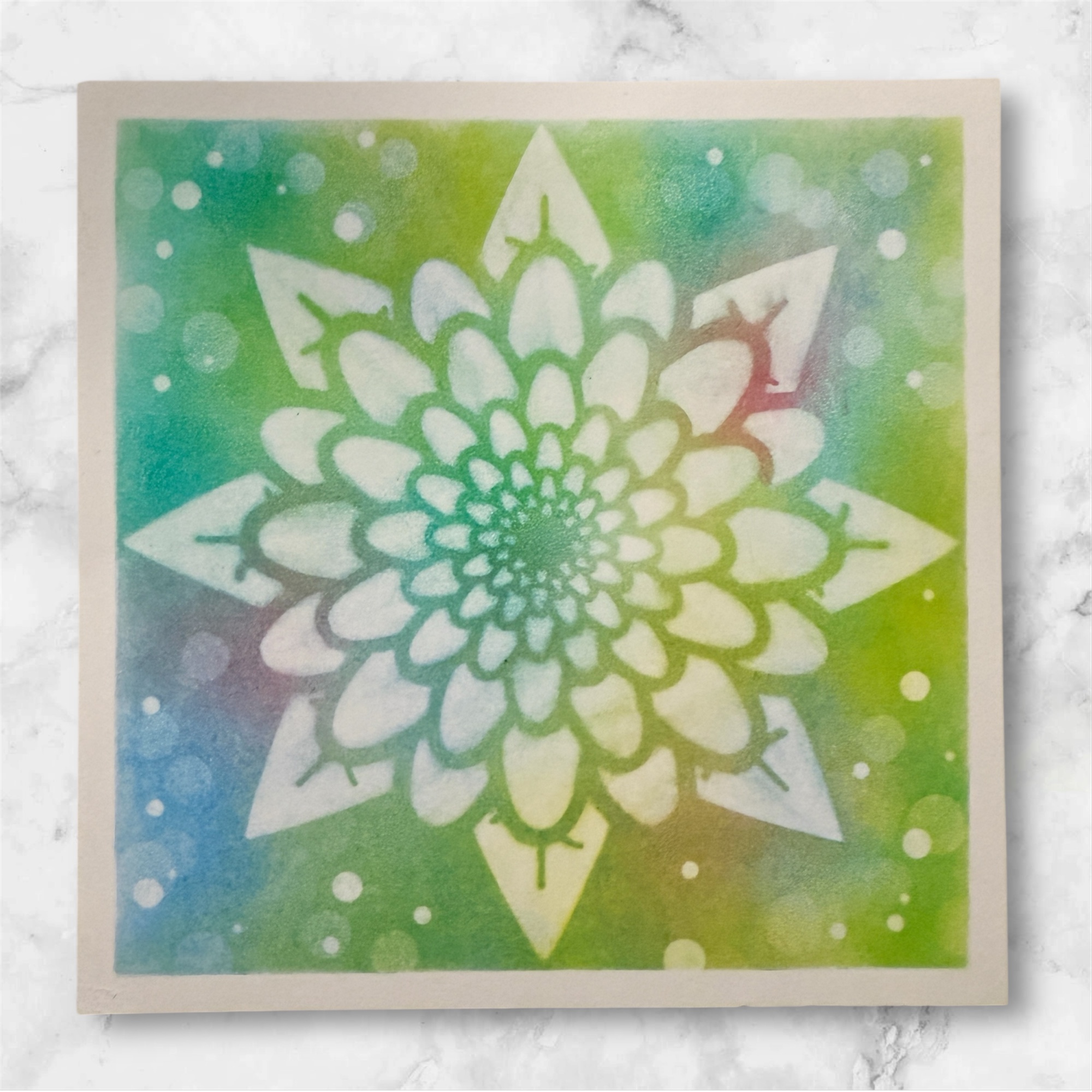 綠光心流-粉彩曼陀羅